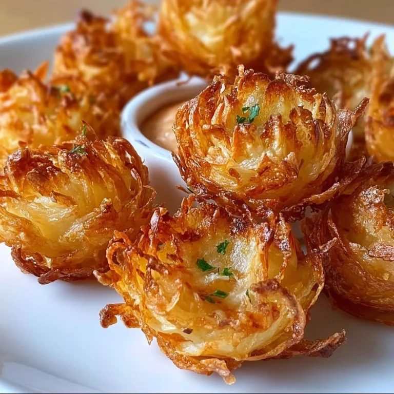 Air fryer crispy mini blooming onions served as a guilt-free snack