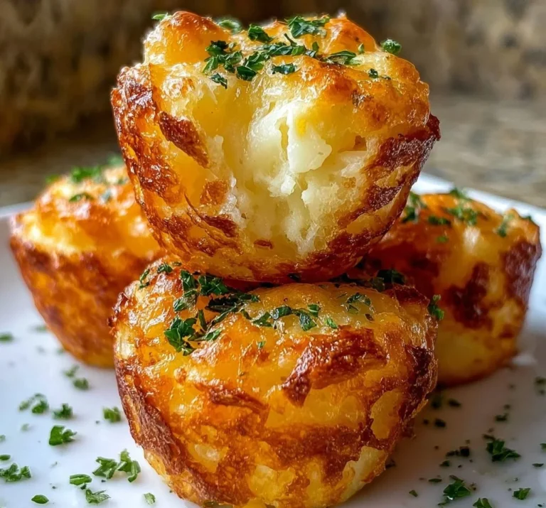 Cheesy potato puffs ready to be served as a delicious snack