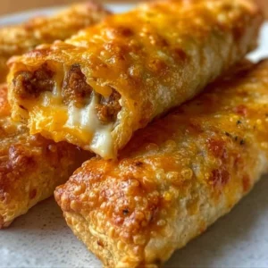 Cheesy taco sticks served with dipping sauce