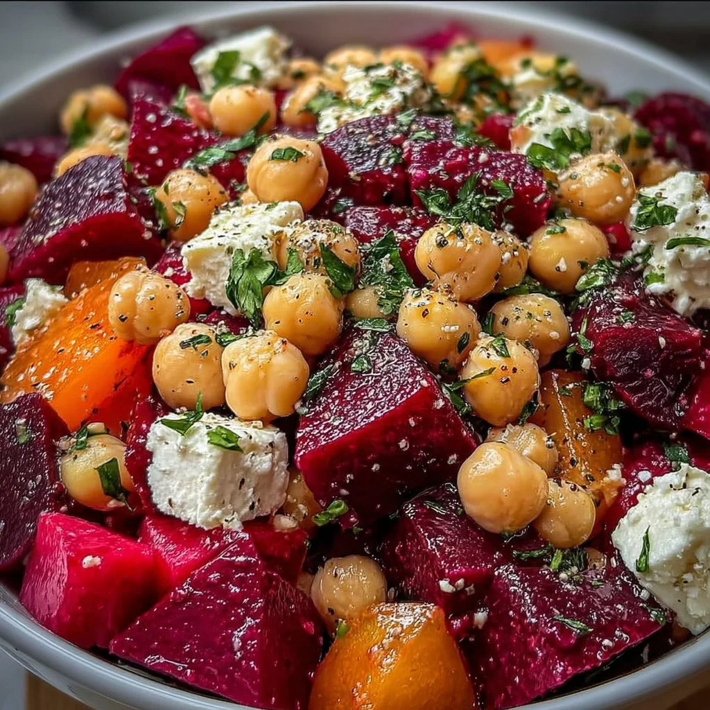 Chickpea, Beet, and Feta Salad