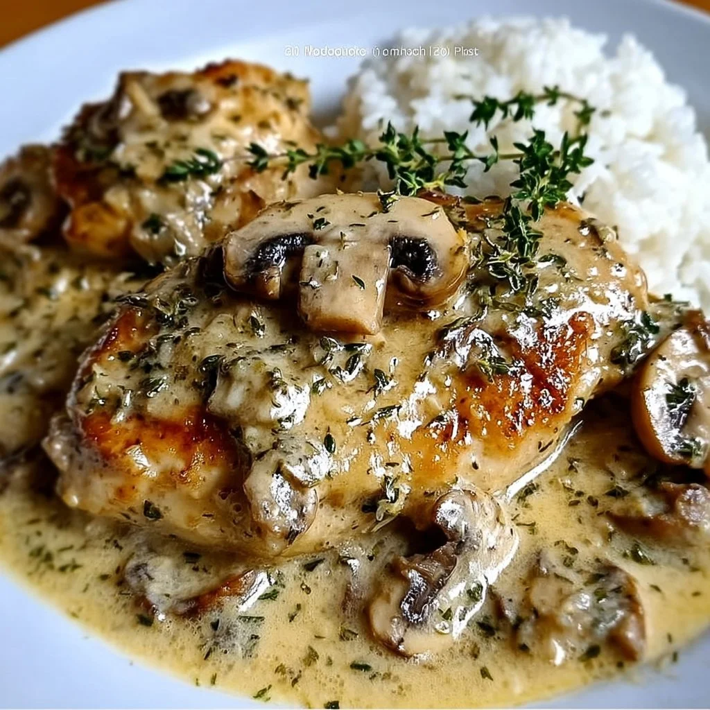 Creamy Mushroom Asiago Chicken