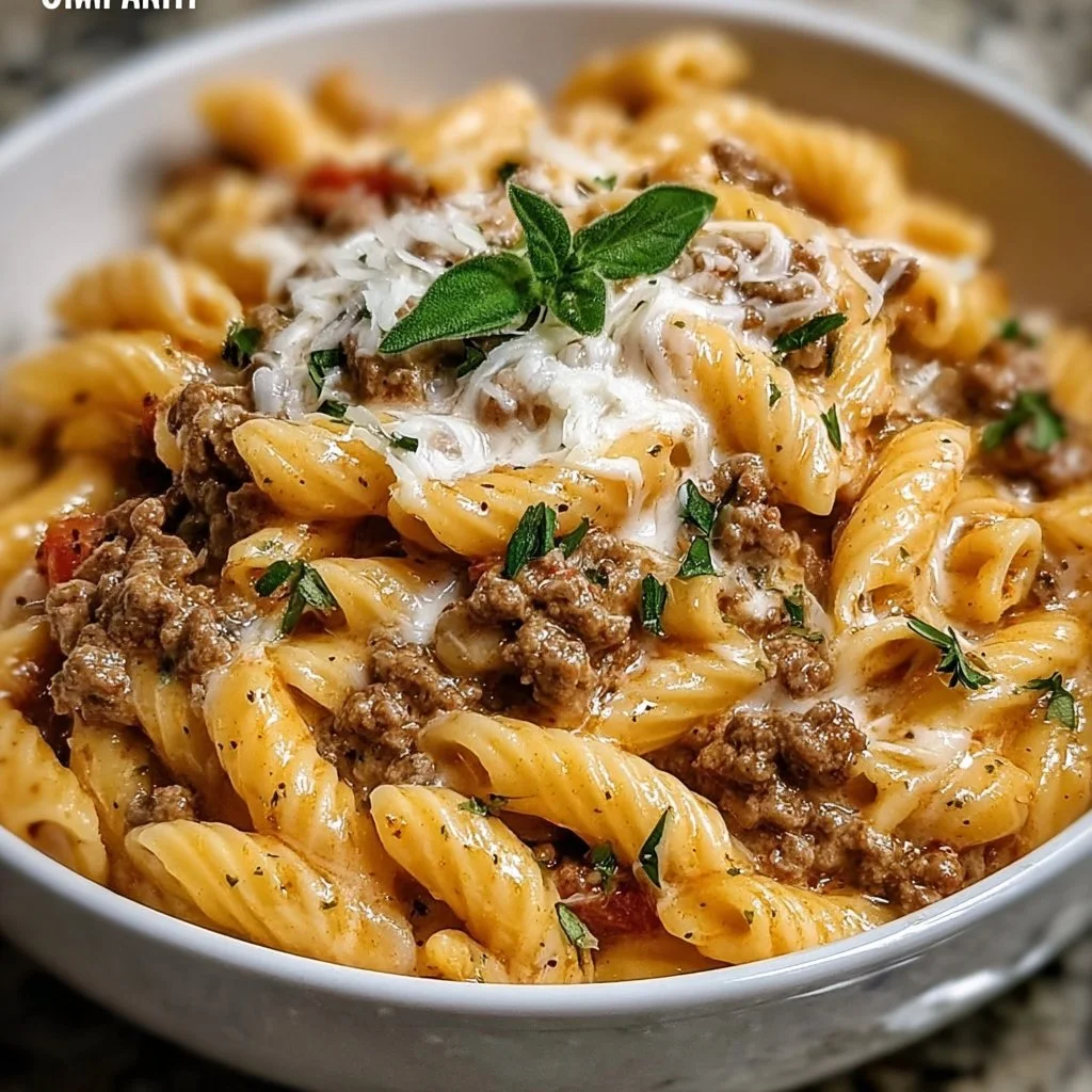 Creamy Rotel Pasta with Ground Beef Recipe - 40 Min Dinner
