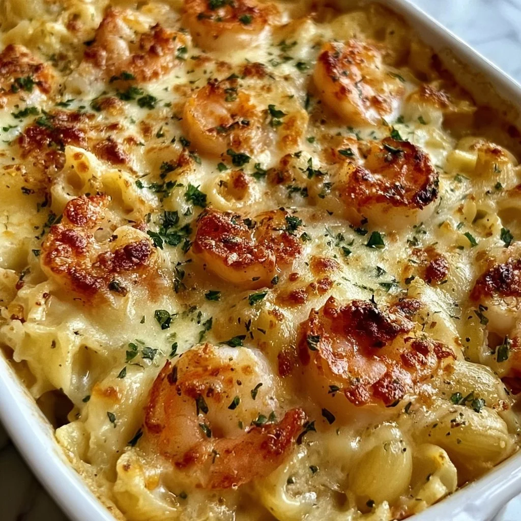 Creamy Shrimp Scampi Pasta Bake