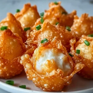 Crispy crab rangoon bombs served as a party appetizer