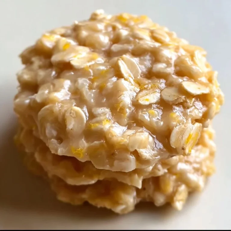 Delicious lemon oatmeal no-bake cookies on a plate