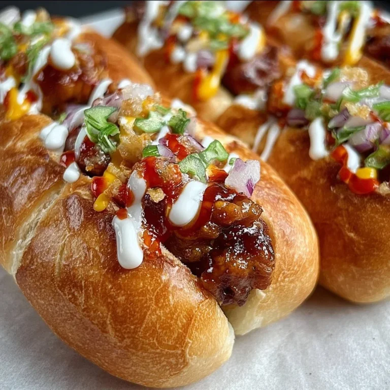 Delicious firecracker hot dogs garnished with spicy toppings on a picnic table