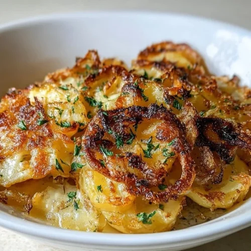 Deliciously cheesy French Onion Potatoes perfect for warm dinners