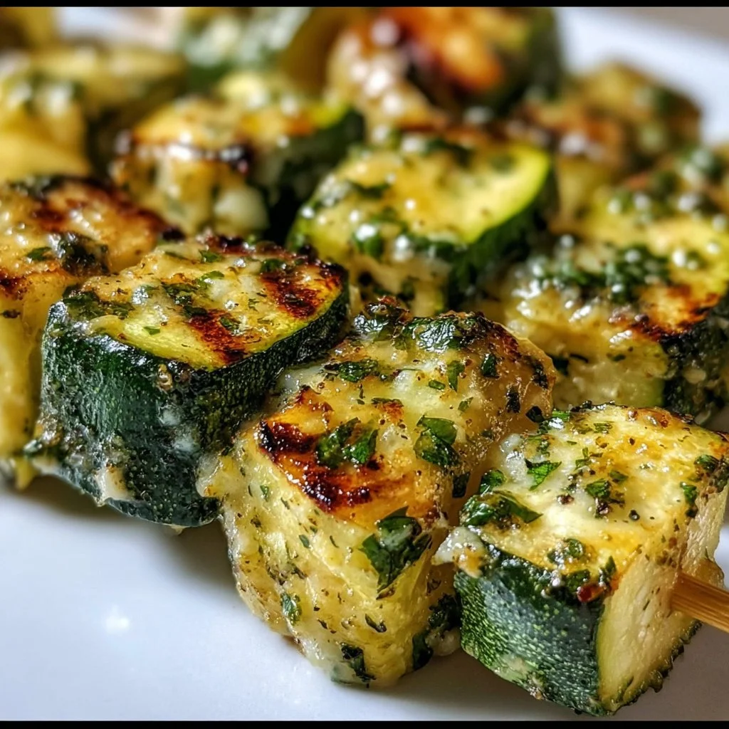 Garlic Butter Zucchini Skewers