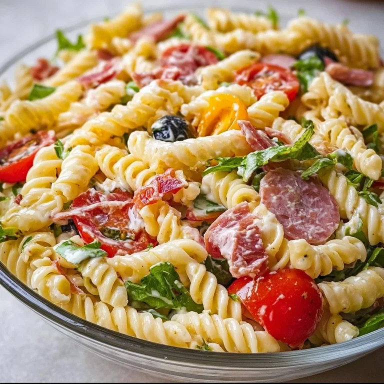 Italian Grinder Pasta Salad with fresh vegetables and savory dressing