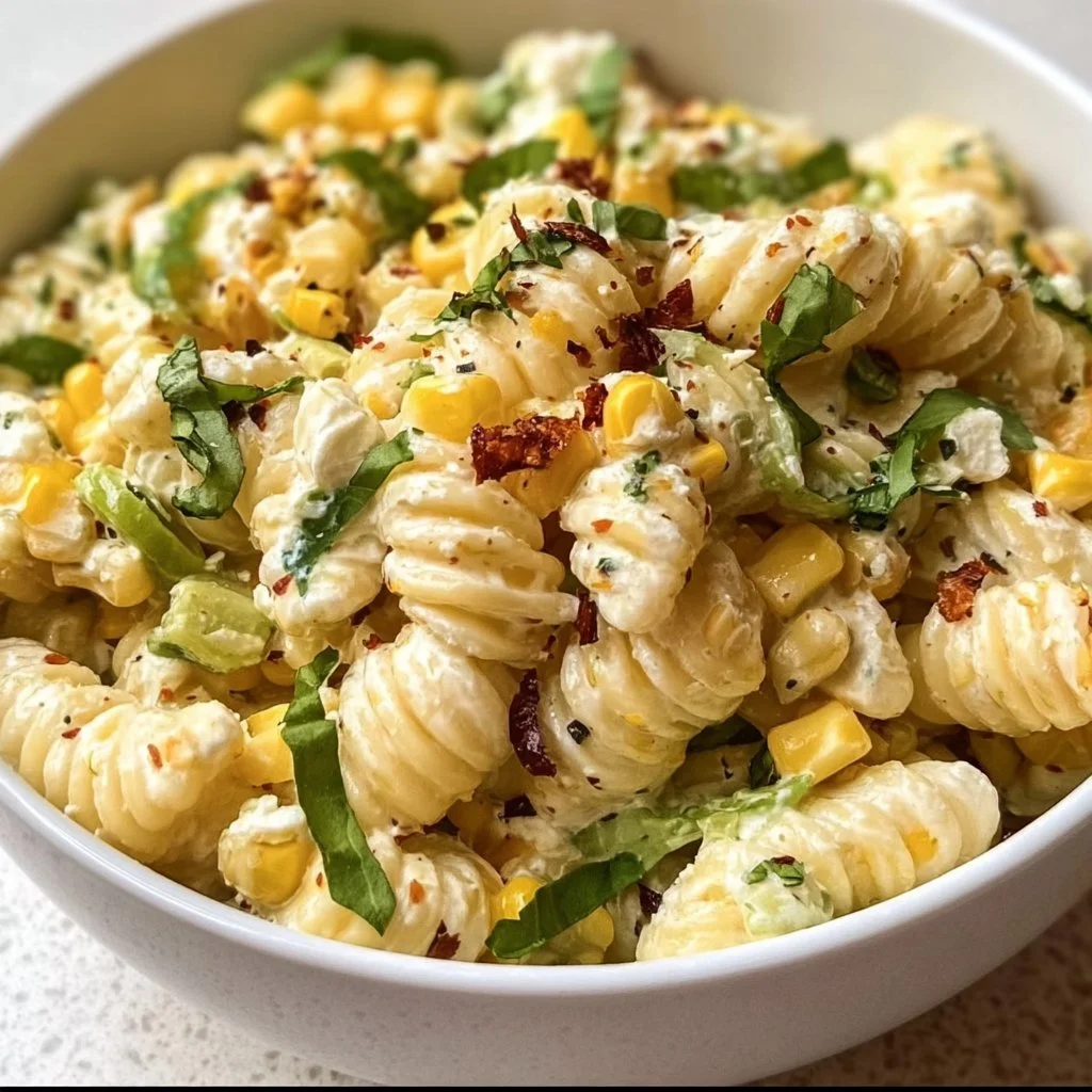 Juicy Street Corn Pasta Salad