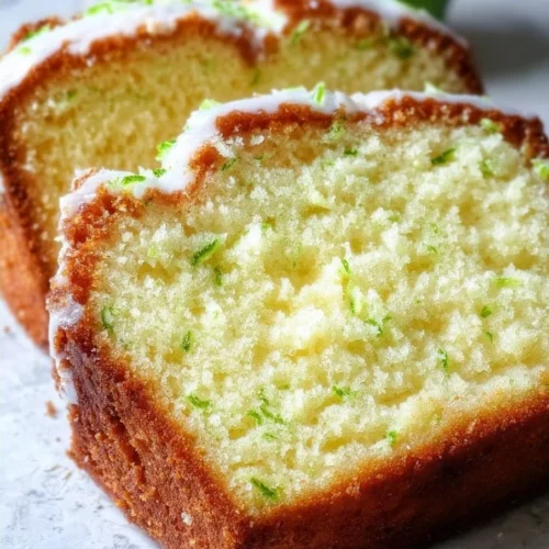 Deliciously moist Key Lime Pound Cake with zesty citrus icing