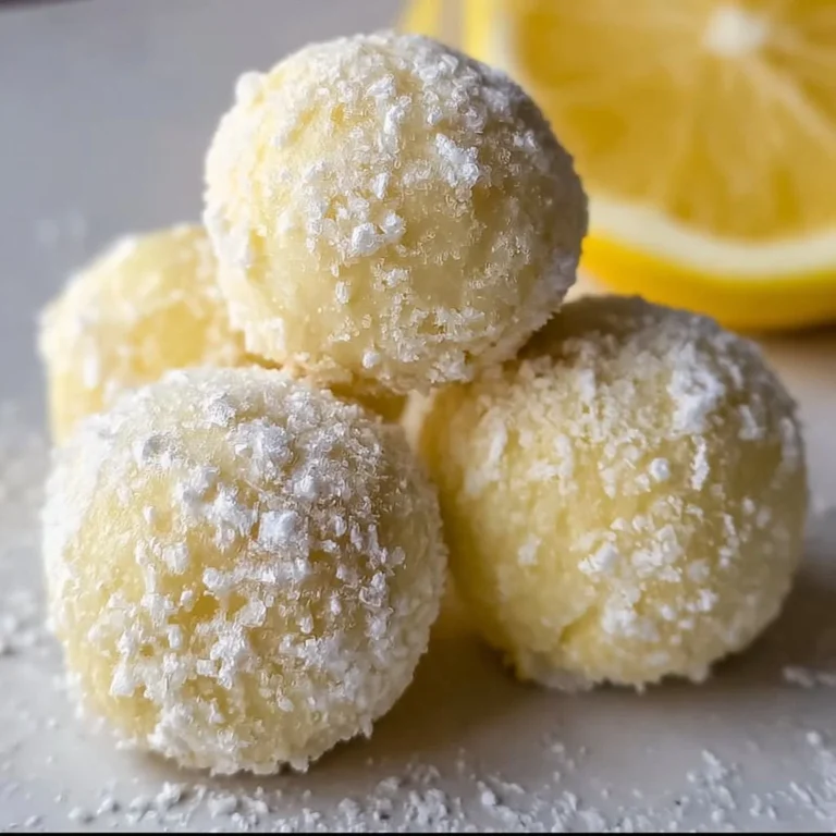 Delicious homemade lemon truffles with a creamy texture and citrus flavor
