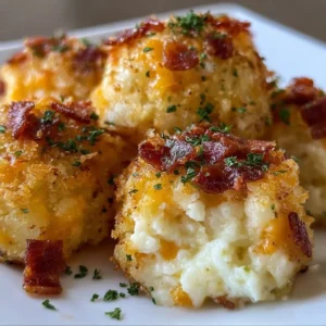 Delicious loaded mashed potato bites served on a plate with toppings