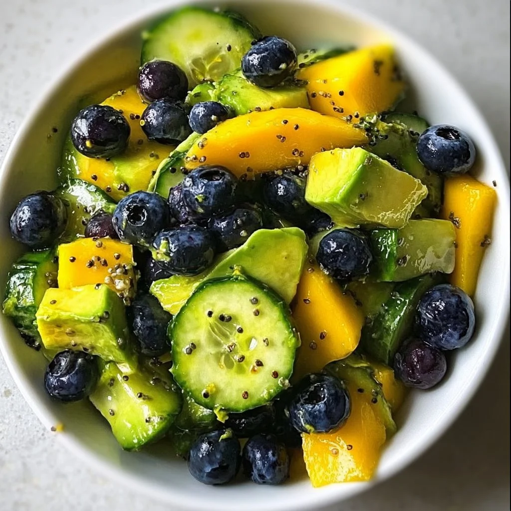 Mango Cucumber Salad With Blueberries And Avocado