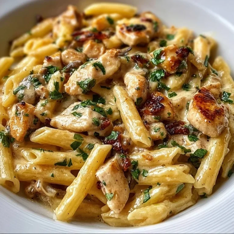 Creamy Marry Me Chicken Pasta featuring tender chicken and pasta in sauce