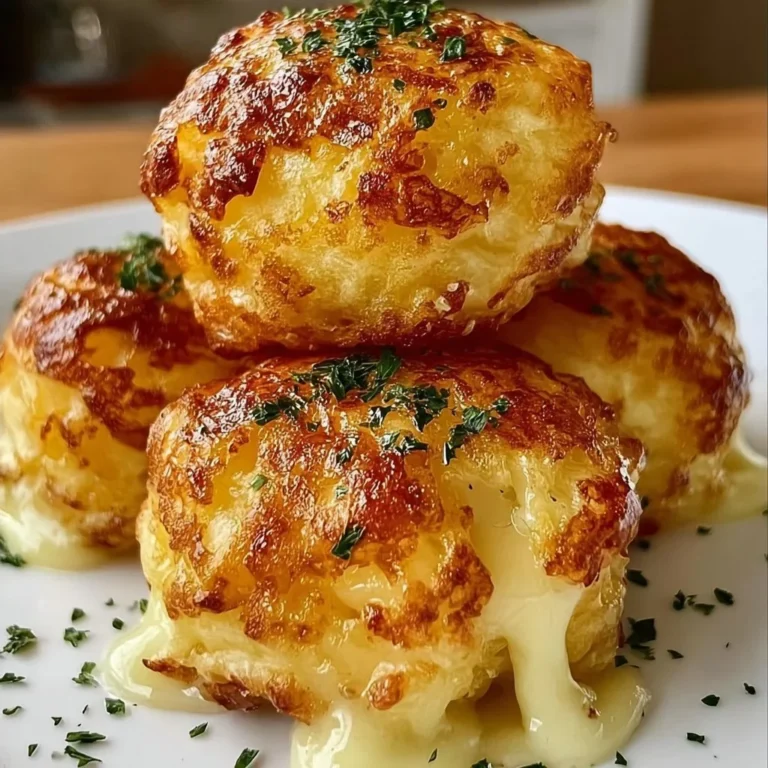Delicious mashed potato cheese puffs ready to enjoy as a tasty snack.