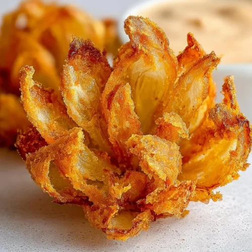 Crispy Onion Petals served with Copycat Bloomin' Onion Sauce