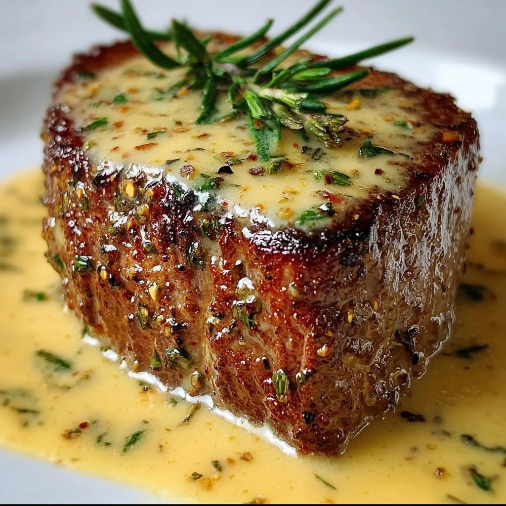 Tender Filet Mignon with Honey Mustard Sauce