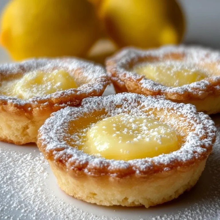 Delicious Baby Lemon Impossible Pies ready to be served