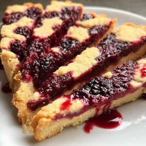 Delicious Blackberry Shortbread Wedges arranged on a plate