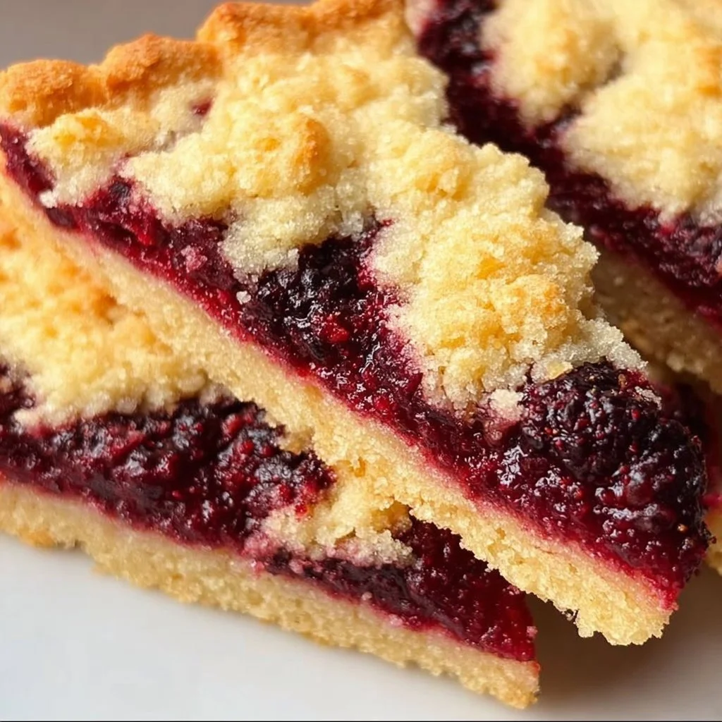 Blackberry Shortbread Wedges