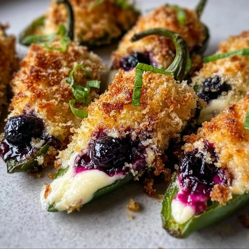 Blueberry Brie Jalapeño Poppers