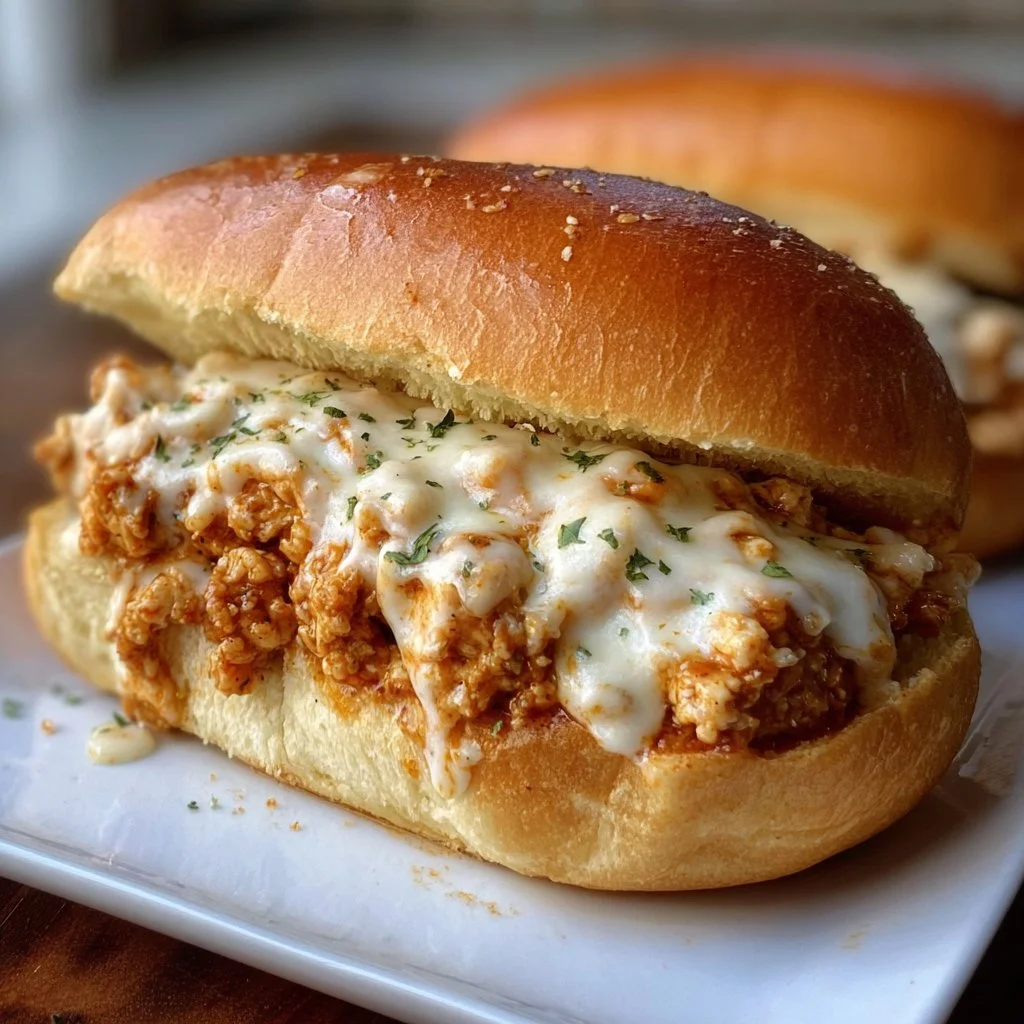 Chicken Alfredo Sloppy Joes