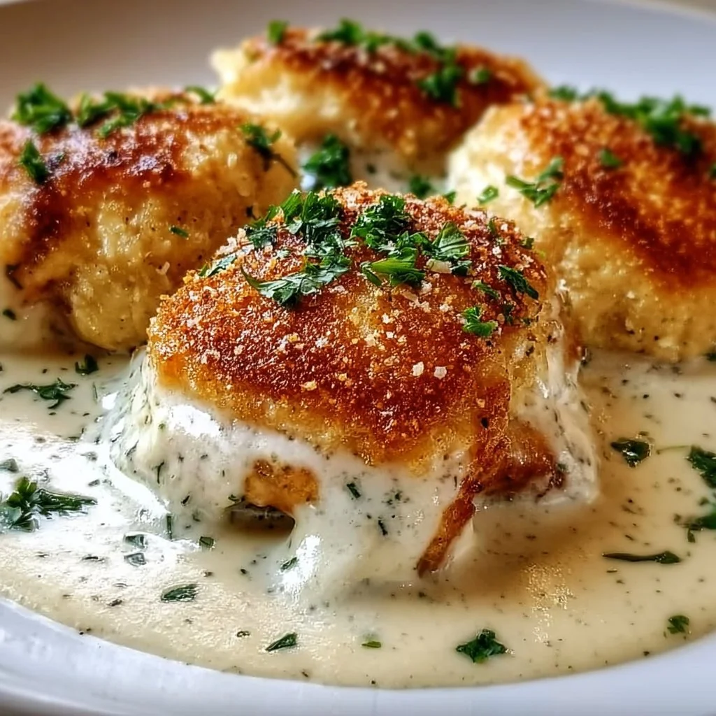 Chicken Pillows with Creamy Parmesan Sauce for Cozy Nights