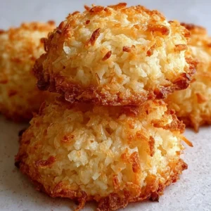 Homemade coconut cookies fresh out of the oven, golden and chewy.