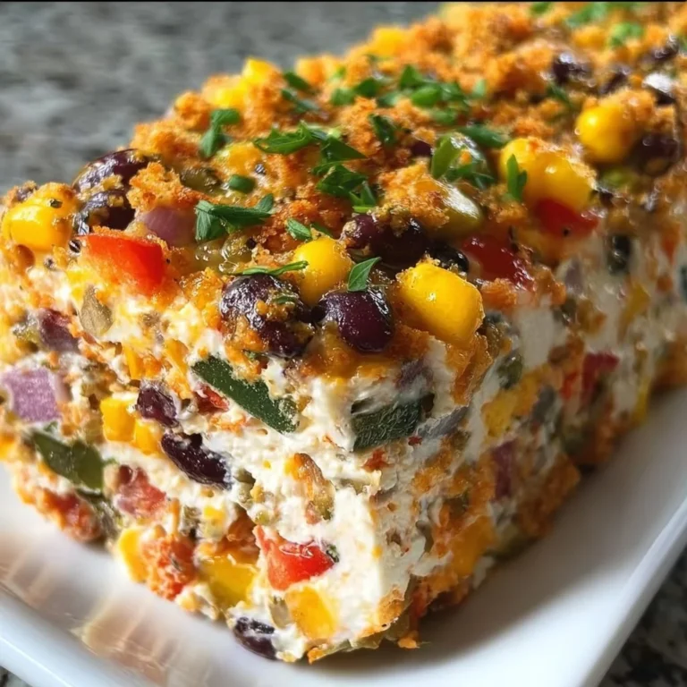 Cowboy Caviar Jalapeno Popper Cheese Log garnished and served on a platter