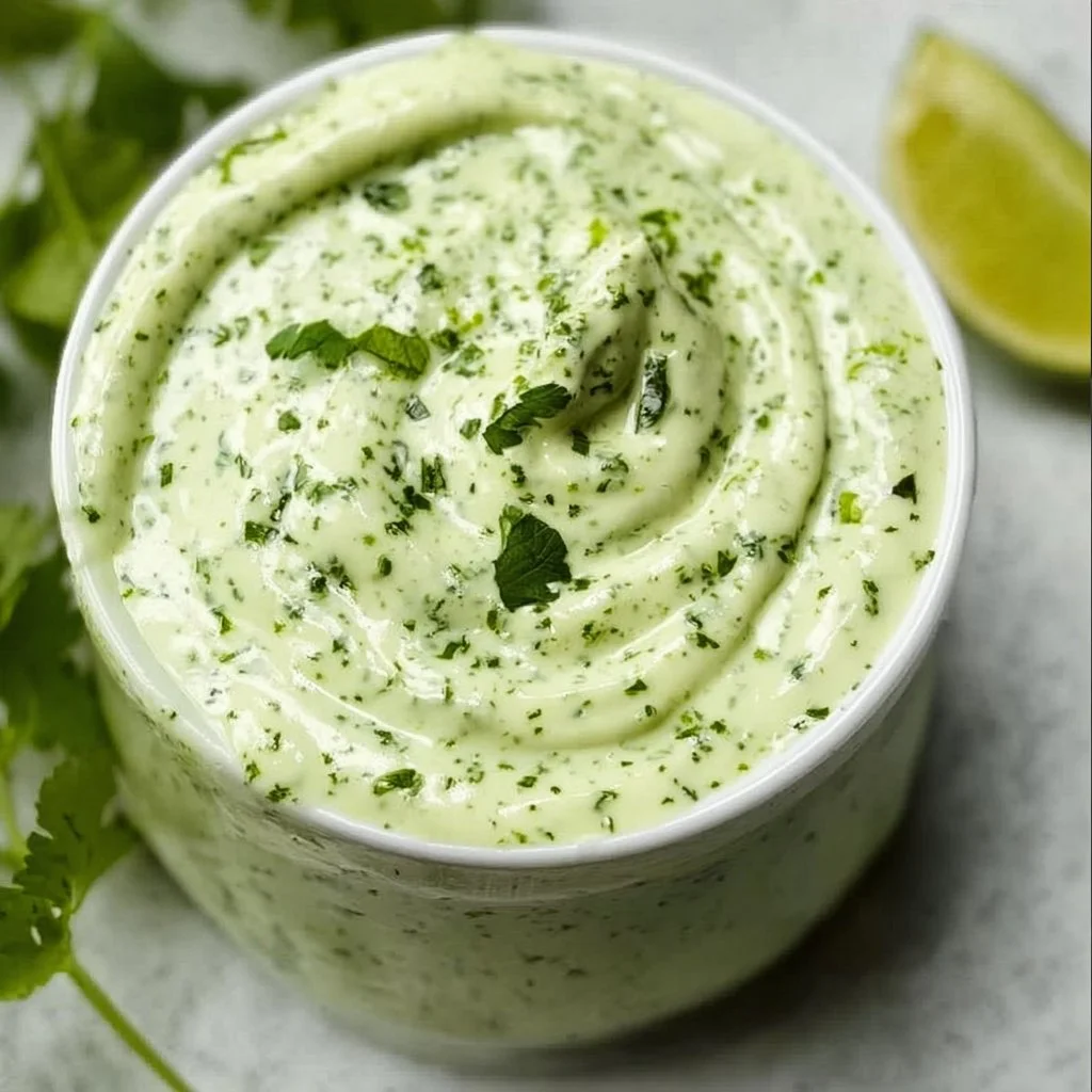 Creamy Garlic Lime Cilantro Sauce