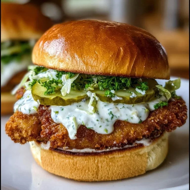 Crispy Dill Chicken Sandwich with fresh ingredients and dill seasoning
