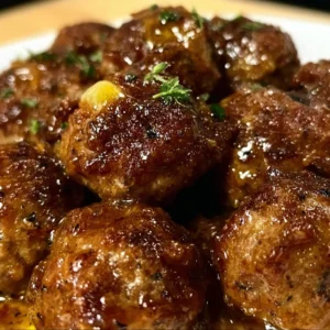 Delicious Crockpot Mississippi meatballs served in a savory sauce