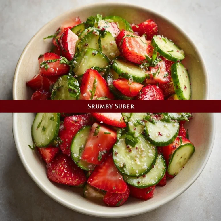 Fresh Cucumber Strawberry Salad with vibrant colors and textures