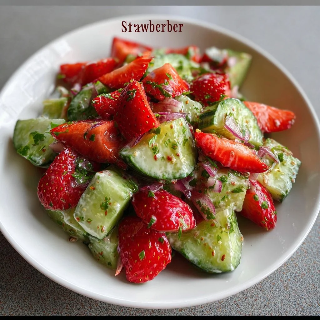 Cucumber Strawberry Salad