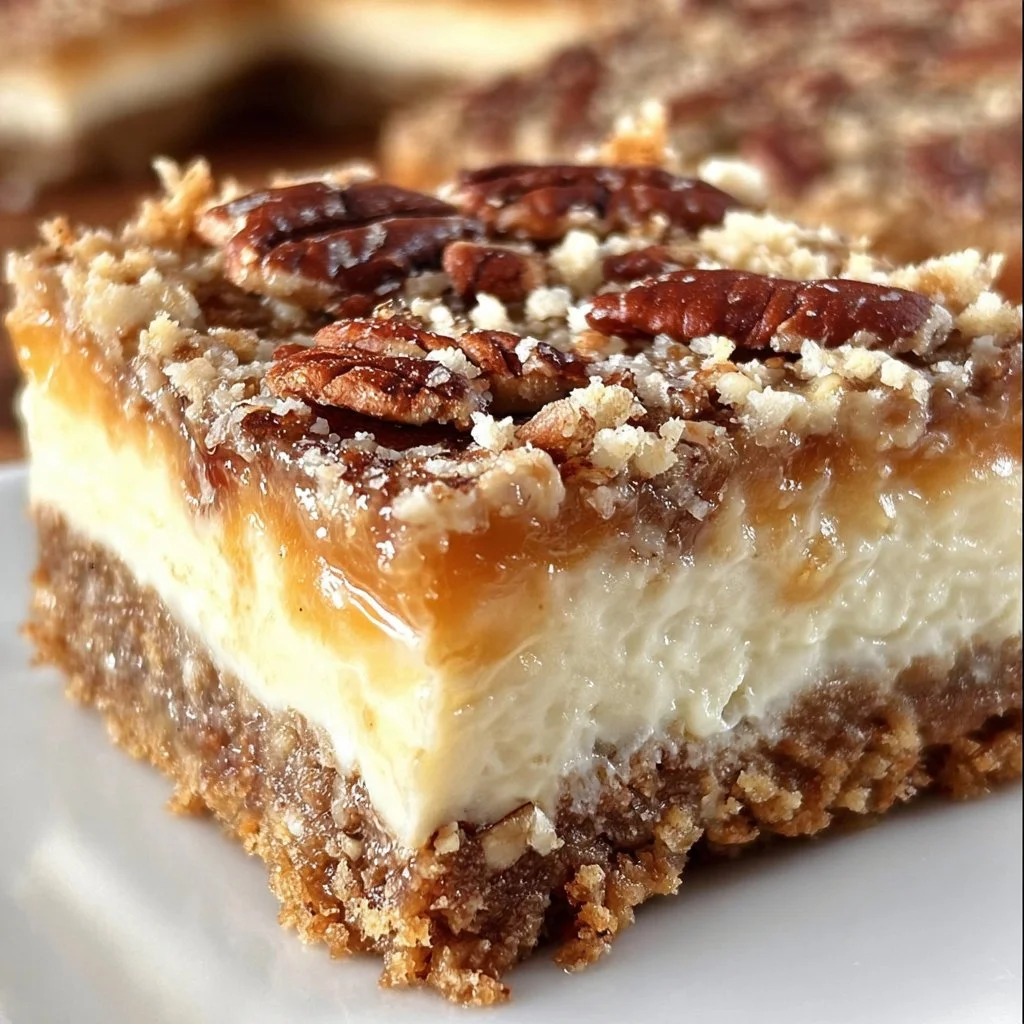 Heavenly Pecan Pie Cheesecake Bars