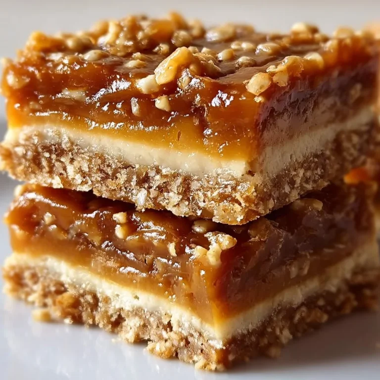 Indulgent caramel crush bars with rich caramel drizzles and crunchy layers