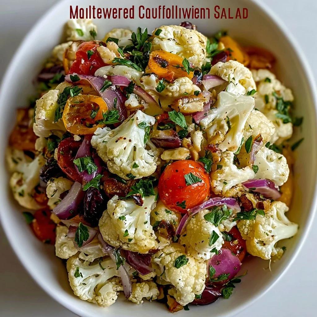 Mediterranean Marinated Cauliflower Salad