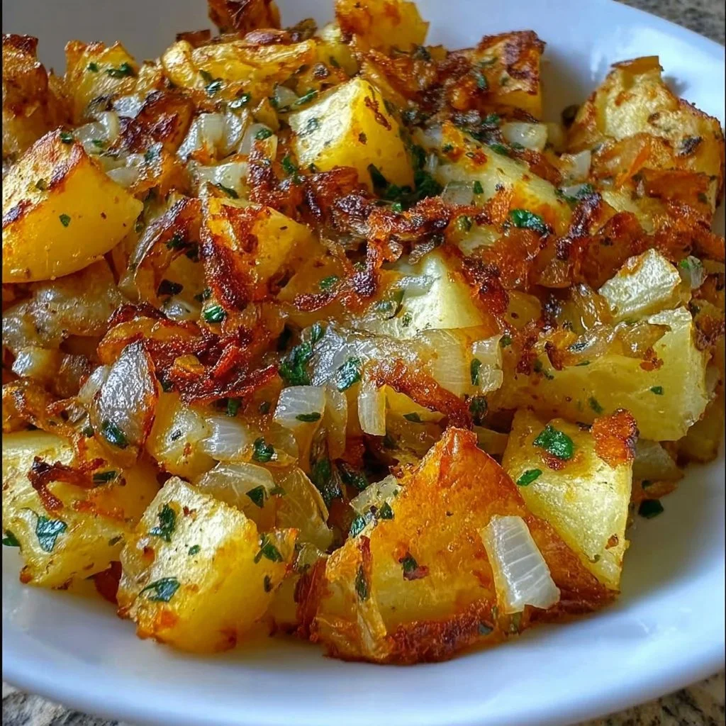 Oven Fried Potatoes & Onions