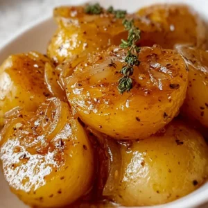 Savory Slow Cooker Lipton Onion Potatoes ready to serve