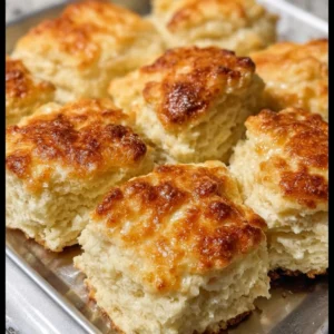 Southern 4-ingredient butter dip biscuits fresh out of the oven